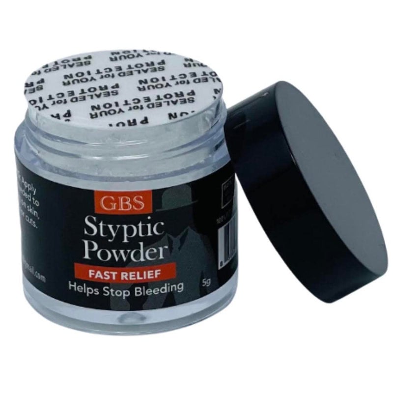 GBS GENTS Styptic Powder .18 oz Twist off Cap and Protective Seal, Pack of 3 - Image 2